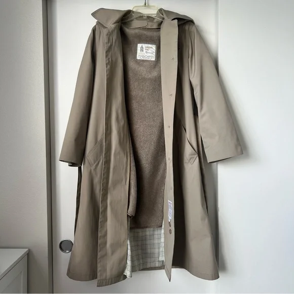 Vintage London Fog Mac Trench Coat - Size 14P - Old Money Light Academia Preppy - Picture 5 of 11